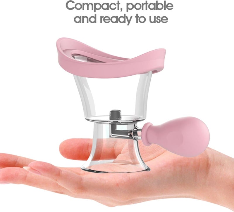 AITIME Eye Wash Cup, Portable Reusable Eye Cups for Eye Wash, Eye Rinse Cup, Silicon Manual Air Pressure Eyewash Cups Tool(Pink) - Image 4